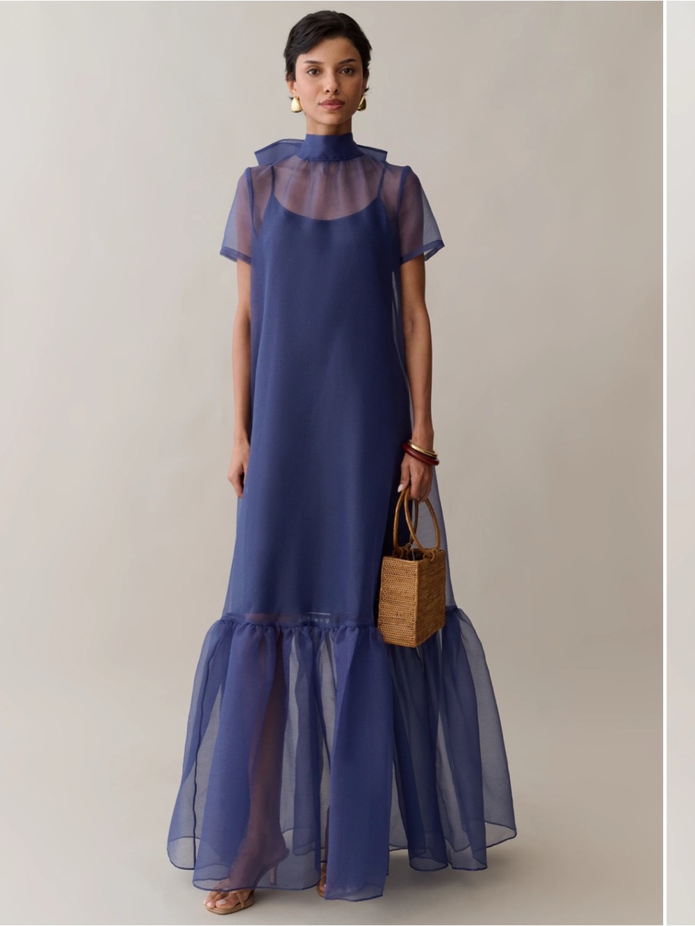 NWT CAARA Melody Navy Ted Baker Factory Maxi Dress Small
